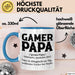 Spieler Papa Tasse Geschenk Lustige Geschenkidee Spruch Gamer Papa Blau Trendation