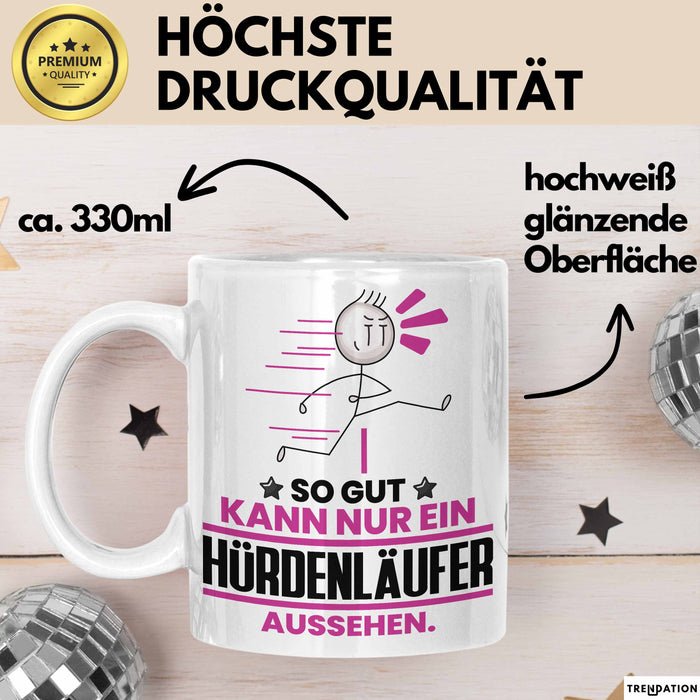 Hürdenläufer Geschenk Tasse So Gut Kann Nur Ein Hürdenläufer Aussehen Geschenkidee Kaffee-Becher Weiß Trendation