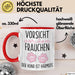 Hundeliebhaber Tasse Geschenk Lustiger Spruch Vorsicht Vor Dem Frauchen Rot Trendation