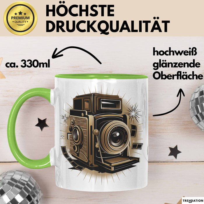Fotograf Tasse Geschenkidee für Fotografie Enthusiasten Grün Trendation