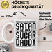 Satan Is My Sugar Daddy Geschenk Tasse Satanisten Kaffee-Becher Weiß Trendation