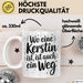 Kerstin Tasse Geschenk Wo Eine Kerstin Ist Ist Auch Ein Weg Geschenkidee Becher mit Name Weiß Trendation