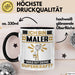 Maler Tasse Geschenk für Maler Geburtstag Lustiger Spruch Kaffee-Becher Was Ist Deine Superkraft Schwarz Trendation