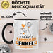 Enkel Geschenk Tasse So Gut Kann Nur Ein Enkel Aussehen Geschenkidee Kaffee-Becher Schwarz Trendation