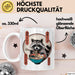 Waschbär Tierliebhaber Ramen Tasse Geschenk Lustige Geschenkidee Spruch Weiß Trendation