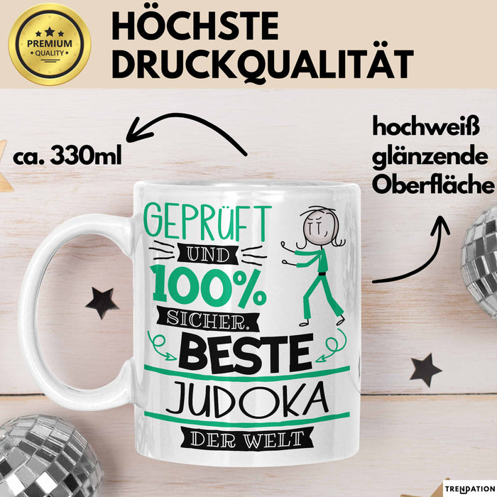 Beste Judoka Der Welt Tasse Geschenk für Eine Judoka Geprüft Und Sicher Geschenkidee Geburtstag Weihnachten Weiß Trendation