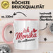 Monika Tasse Geschenk Ich Bin Vollkommen Monika Geschenkidee Geburtstag Rosa Trendation