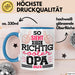 Opa Tasse Geschenk So Sieht Einr Richtig Cooler Opa Aus Geschenkdiee Großvater Becher Blau Trendation
