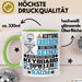 Keyboard-Spieler Geschenk Tasse Lustiger Spruch Erheben Sie Sich Der Keyboard-Spieler Betritt den Raum Grün Trendation