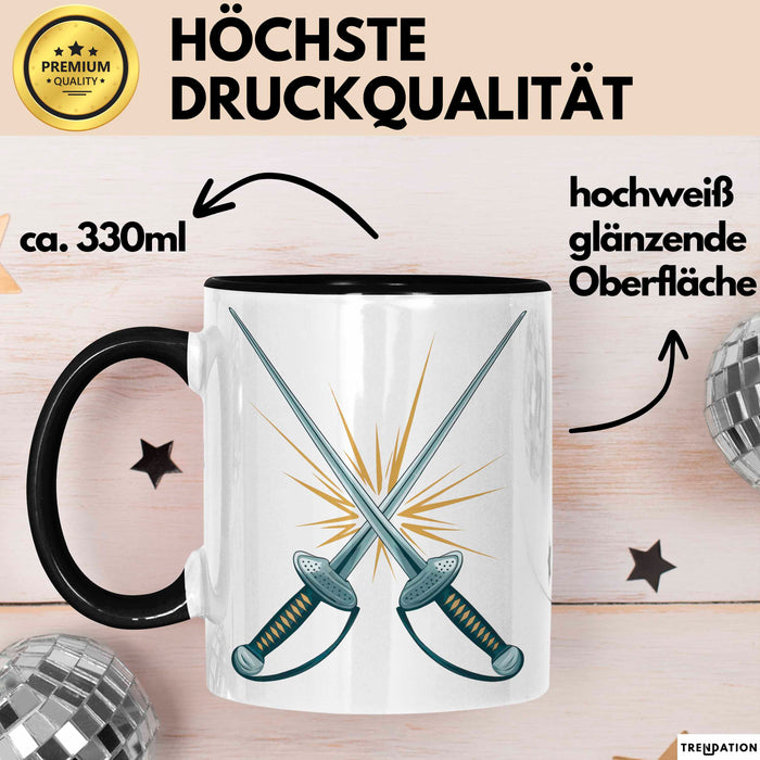 Fechter Tasse Geschenkidee für Schwertkampf Experten Trendation