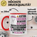 Fallschirmspringer Geschenk Tasse Lustiger Spruch Erheben Sie Sich Der Fallschirmspringer Betritt den Raum Rot Trendation