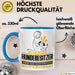 Hundebesitzer Geschenk Tasse Ich Bin Hundebesitzer Aber Sag Doch Einfach Superheld Lustige Geschenkdiee für Hundebesitzer Kaffee-Becher Blau Trendation