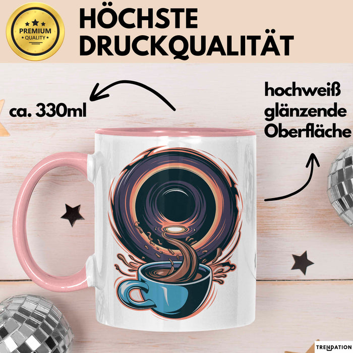 Weltraum Nerd Tasse Geschenkidee für Astronomie Fans Rosa Trendation