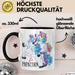 Tasse Geschenk Papacorn Lustiges Einhorn Design Becher Schwarz Trendation