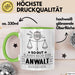 Anwalt Geschenk Tasse So Gut Kann Nur Ein Anwalt Aussehen Geschenkidee Kaffee-Becher Grün Trendation