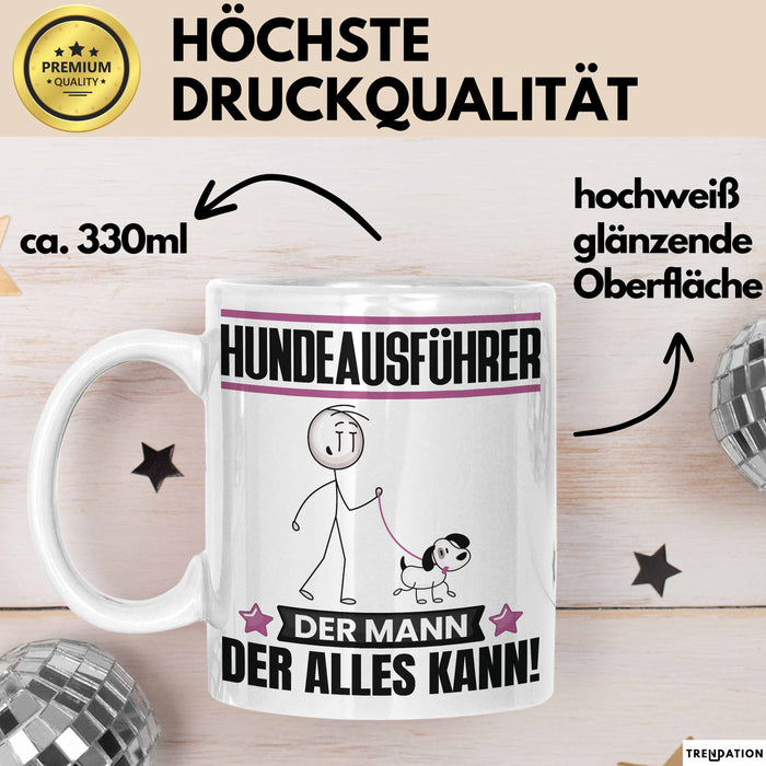 Hundeausführer Tasse Geschenk für Hundeausführer Der Mann Der Alles Kann Geschenkidee zum Geburtstag Weiß Trendation