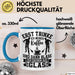 Glasbläser Tasse Geschenk Metallbau Geschenkidee Erst Trinke Ich Meinen Kaffee Dann Blase Ich Sachen Aus Glas Blau Trendation