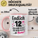 12 Geburtstag Teenager Tasse Geschenk Lustige Geschenkidee Spruch Endlich 12 Ich Kann Alles Ich Weiß Alles Ähm Mama Rosa Trendation
