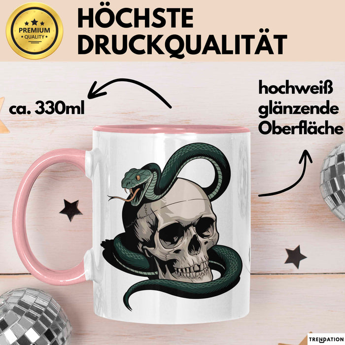 Reptilienhalter Tasse Geschenkidee Echsen Schlangenliebhaber Geschenkidee Lustig Rosa Trendation