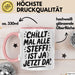 Steffi Tasse Geschenk Chillt Mal Alle Steffi Ist Ja Jetzt Da Geschenkidee Becher mit Name Rosa Trendation