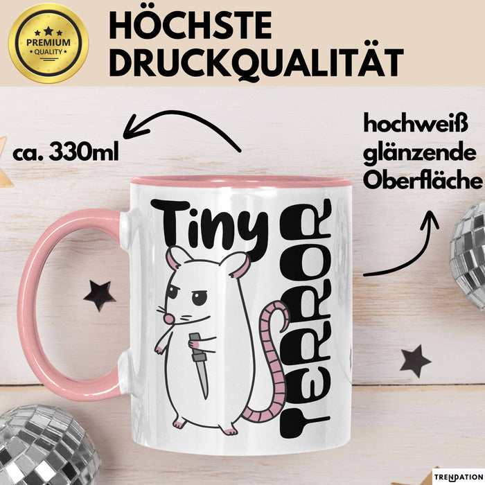 Beste Freundin Tasse Geschenk Tiny Terror Geschenkidee für Kollegin oder Beste Freundin Rosa Trendation