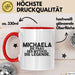 Michaela Tasse Michaela – Die Frau. Der Mythos. Die Legende. Geschenk Rot Trendation