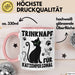 Katzen-Liebhaberin Tasse Geschenk Trinknapf Für Katzenpersonal Geschenkidee Katzenmama Kaffee-Becher Rosa Trendation