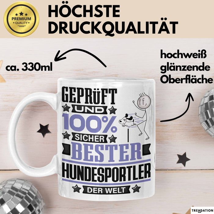 Hundesportler Geschenk Lustiger Spruch für Hundesportler Geschenkidee Bester Hundesportler Der Welt Weiß Trendation