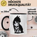 Katzen Tierliebhaber Tasse Geschenk Lustige Geschenkidee Spruch Schwarz Trendation