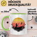 Angelliebhaber Fischer Retro Tasse Geschenk Lustige Geschenkidee Spruch Grün Trendation