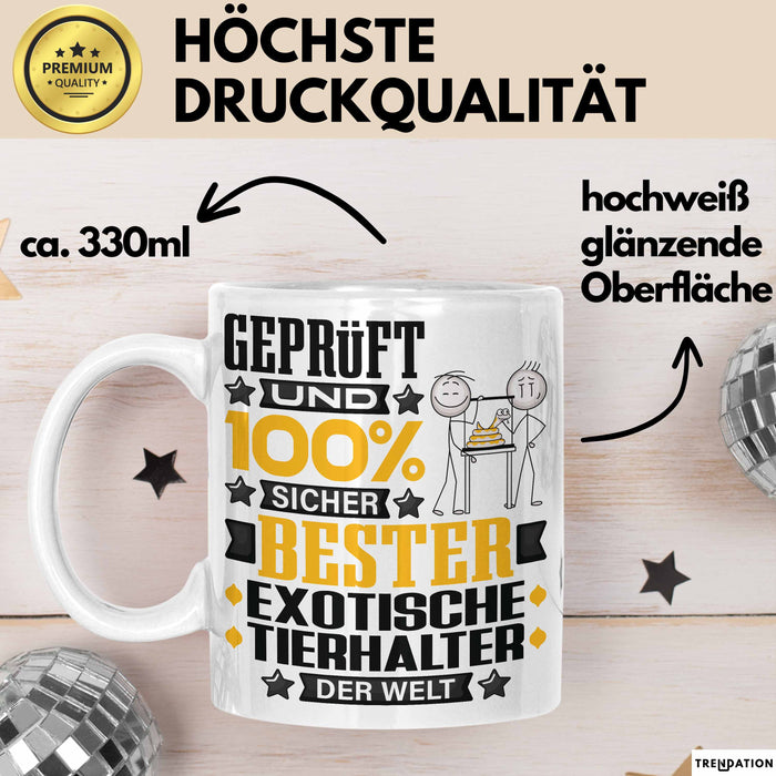 ExotischeTierhalter Geschenk Lustiger Spruch für ExotischeTierhalter Geschenkidee Bester ExotischeTierhalter Der Welt Weiß Trendation