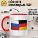Russe Tasse Geschenk Russland Deutschland Flagge Geschenkidee Rot Trendation