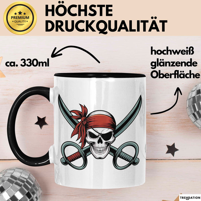 Piraten Fan Tasse Geschenkidee für Ahoy Abenteuerliebhaber Trendation