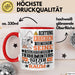 Tierheimunterstützer Geschenk Tasse Lustiger Spruch Erheben Sie Sich Der Tierheimunterstützer Betritt den Raum Rot Trendation