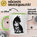 Katzen Tierliebhaber Tasse Geschenk Lustige Geschenkidee Spruch Grün Trendation