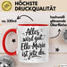 Elke-Marie Tasse Geschenk Alles Ist Gut Elke-Marie Ist Jetz Da Geschenkidee Becher mit Name Rot Trendation