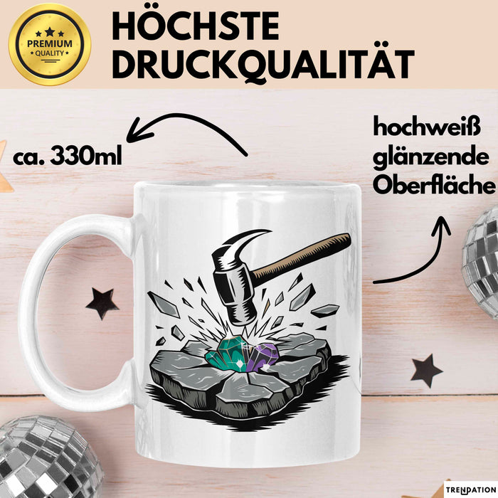 Geologe Tasse Geschenkidee für Felsenliebhaber Weiß Trendation