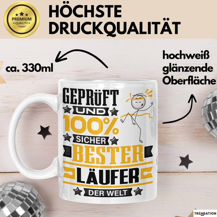 Läufer Geschenk Lustiger Spruch für Läufer Geschenkidee Bester Läufer Der Welt Weiß Trendation