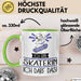 Geschenk für Skaterin Tasse Lustige Geschenkidee Geburtstag Ich Bin Skaterin Ich Darf Das Grün Trendation