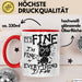 Its Fine Im Fine Everything Is Fine Tasse Geschenk Katze Humor Sarkasmus Kaffee-Becher Rot Trendation