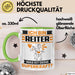 Reiter Tasse Geschenk für Reiter Geburtstag Lustiger Spruch Kaffee-Becher Was Ist Deine Superkraft Grün Trendation