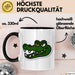 Krokodil Tier Tasse Geschenk Lustige Geschenkidee Spruch Schwarz Trendation