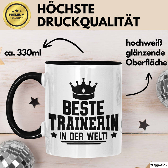 Trainerin Tasse Geschenk Beste Trainerin In Der Welt Fussball Handball Hockey Trainerin Trendation
