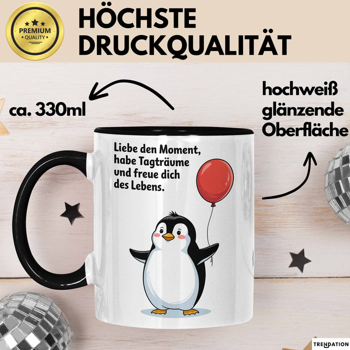 Büroarbeit Kollege Abschied Tasse Geschenk Lustige Geschenkidee Spruch Liebe Den Moment Habe Tagträume Und Freue Dich Des Lebens Trendation