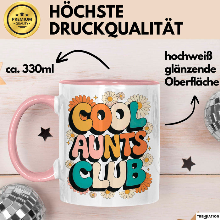 Tante Patentante Tasse Geschenk Lustige Geschenkidee Spruch Club Der Coolen Tanten Rosa Trendation