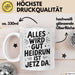Heidrun Tasse Geschenk Alles Ist Gut Heidrun Ist Jetz Da Geschenkidee Becher mit Name Weiß Trendation