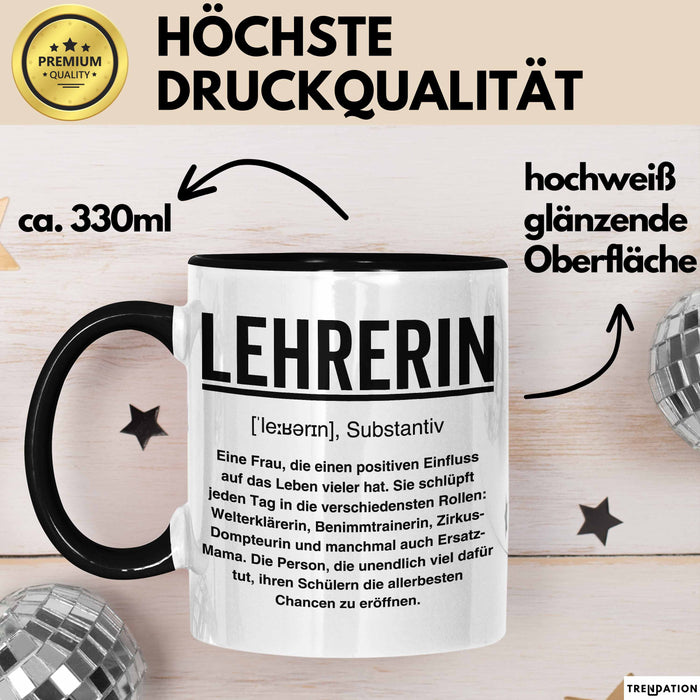 Unterricht Lehrer Wertschätzung Tasse Geschenk Lustige Geschenkidee Spruch Lehrerin Trendation