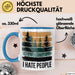 Wald Camping Outdoor Tasse Geschenk Lustige Geschenkidee Spruch Ich Hasse Menschen Blau Trendation