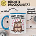 Geburtstagsfeier Otter Tasse Geschenk Lustige Geschenkidee Spruch Alles Gute Zum Geburtstag An Meine Bessere Hälfte Blau Trendation