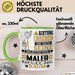 Maler Geschenk Tasse Lustiger Spruch Erheben Sie Sich Der Maler Betritt den Raum Grün Trendation